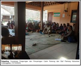 Sosialisasi Penjaringan dan Penyaringan Calon Pamong dan Staf Pamong Kalurahan Giripanggung